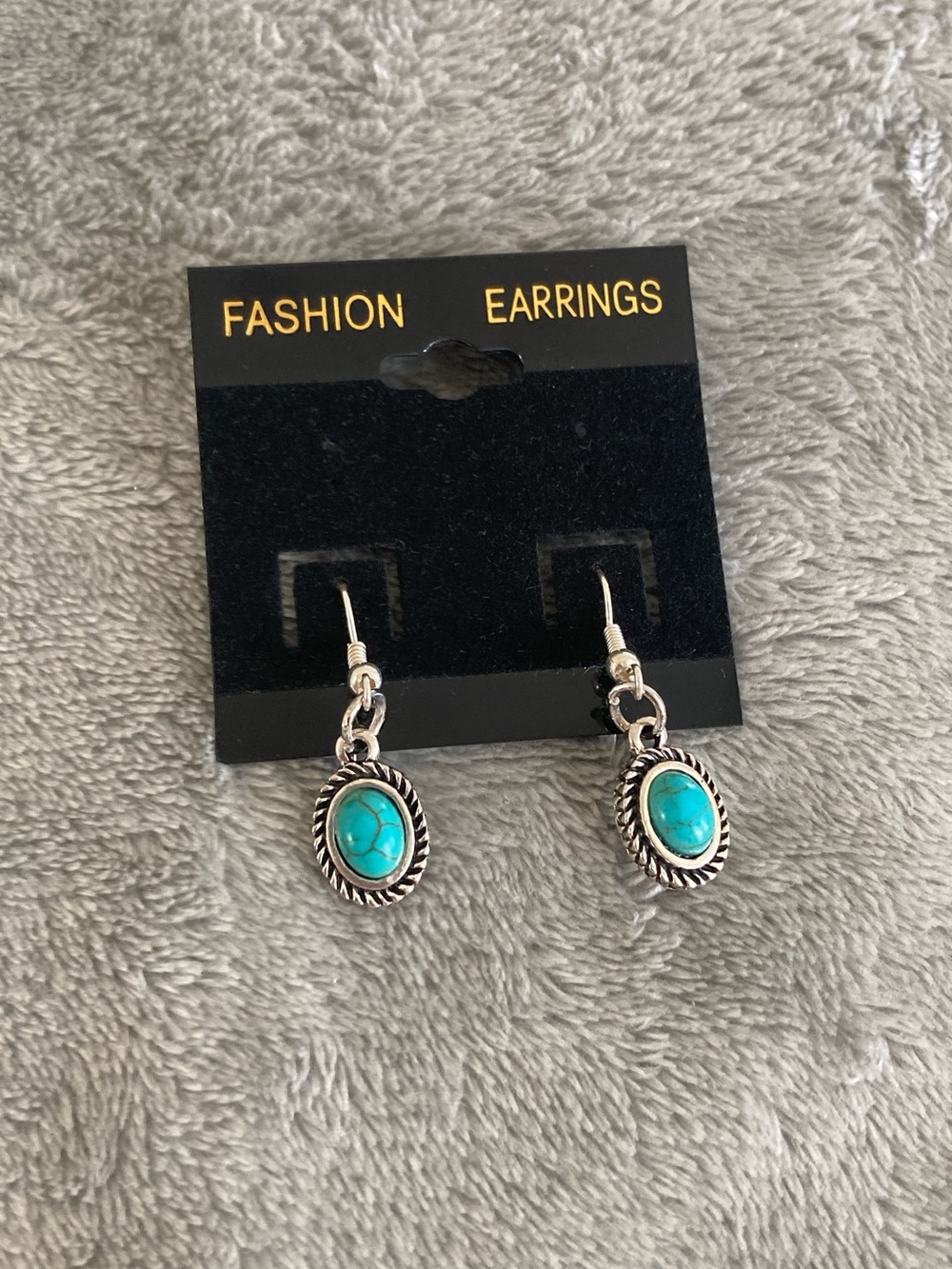 Turquoise faux stone earrings